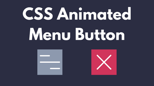 Build a CSS animated burger menu button using HTML, CSS, Javascript.